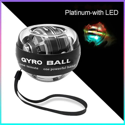 LED Wrist Power Trainer Ball Self-starting Gyro Wrist Hand Ball Arm