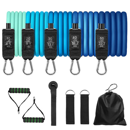 Fitness Resistance Bands Set Yoga 5 Tube Workout Bands Home Exercise