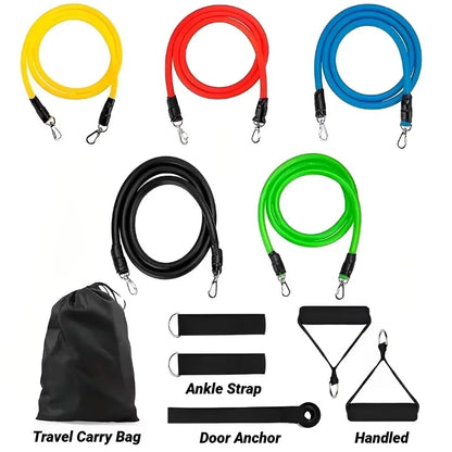 11pcs/Set Pull Rope Resistance Bands Portable Fitness Equipment Ankle