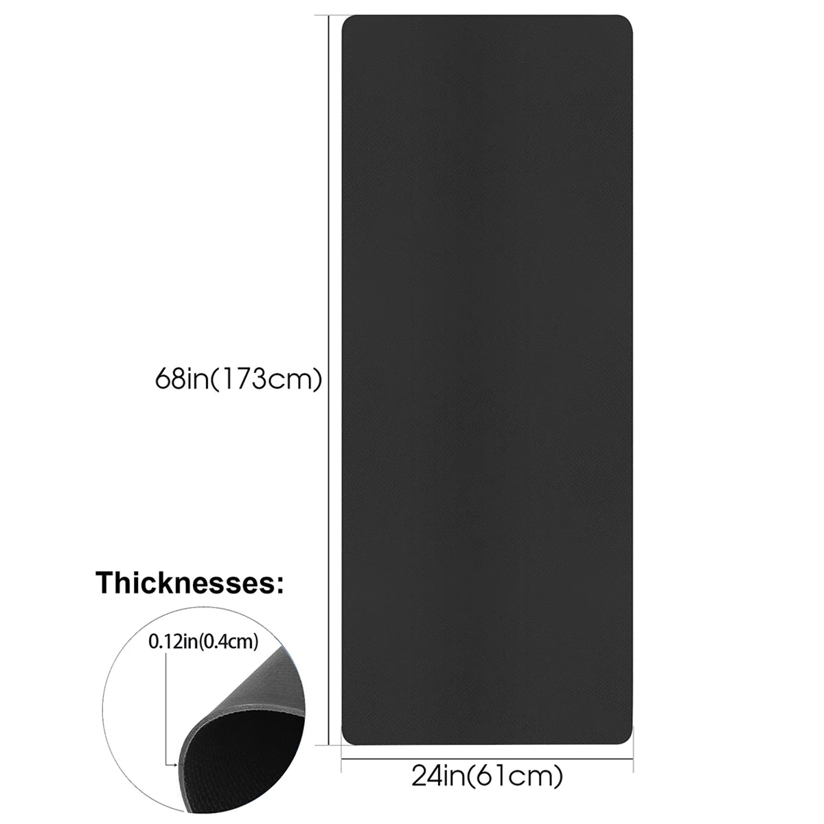 4MM Thick EVA Yoga Mats Anti-slip Sport Fitness Mat Blanket for