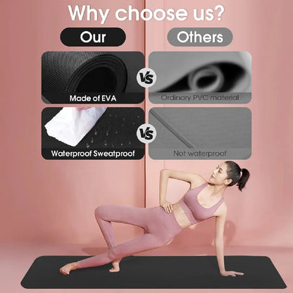 4MM Thick EVA Yoga Mats Anti-slip Sport Fitness Mat Blanket for