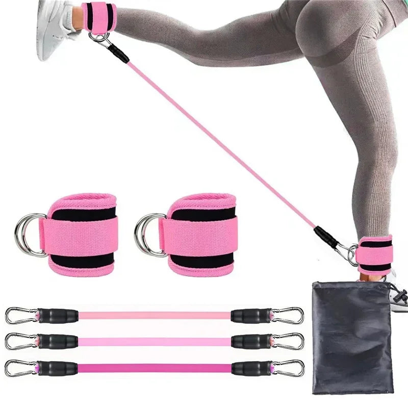 Ankle Straps Resistance Bands Set Fitness Workout Exercise Equipment