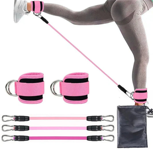Ankle Straps Resistance Bands Set Fitness Workout Exercise Equipment
