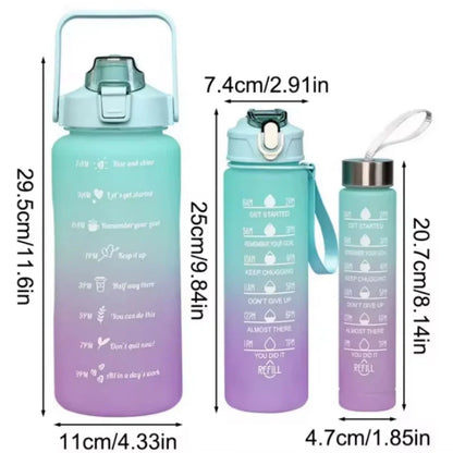 300ml/750ml/2L Water Bottle Motivational Sport Water Bottle Leakproof