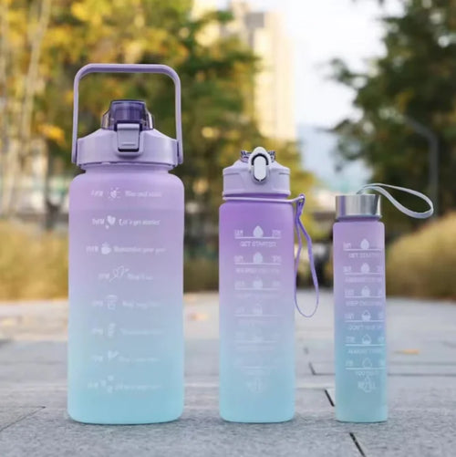 300ml/750ml/2L Water Bottle Motivational Sport Water Bottle Leakproof
