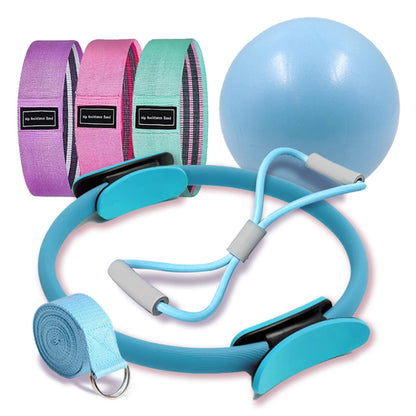 NEW Pilates Ball And Ring Set Pilates Fitness Ring Resistance Band