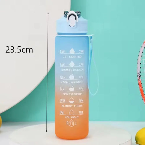 300ml/750ml/2L Water Bottle Motivational Sport Water Bottle Leakproof