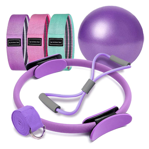 NEW Pilates Ball And Ring Set Pilates Fitness Ring Resistance Band
