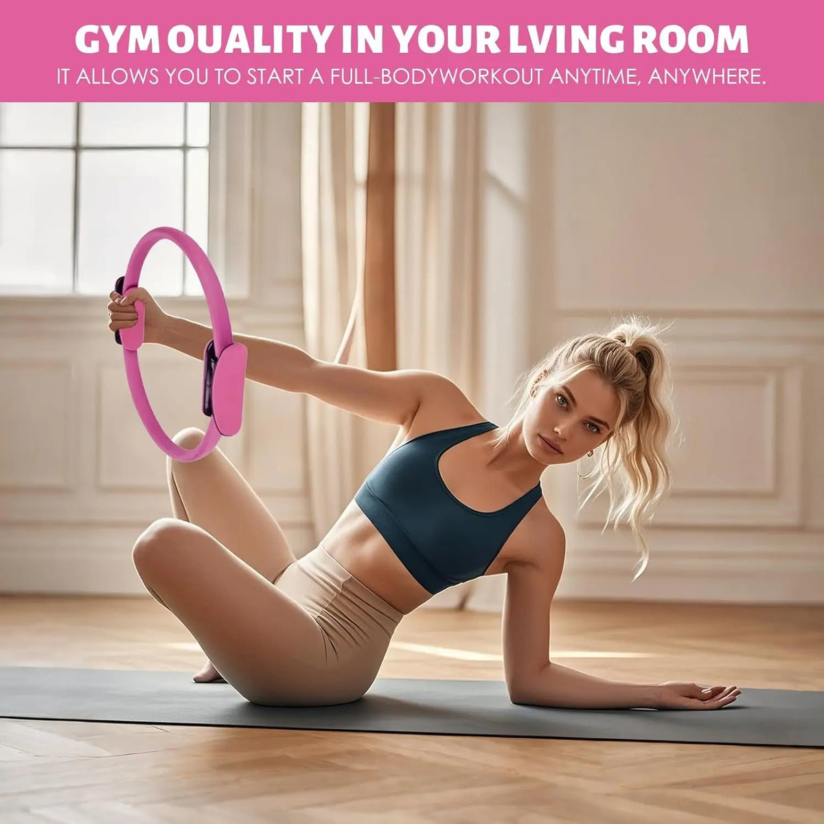 NEW Pilates Ball And Ring Set Pilates Fitness Ring Resistance Band
