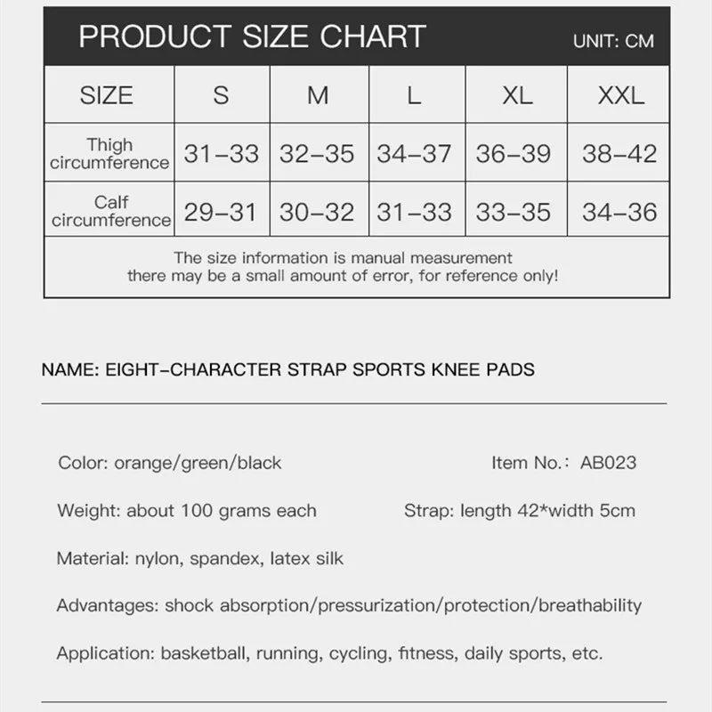 Sports Compression Knee Brace Elastic Support Pads Knee Pads Fitness