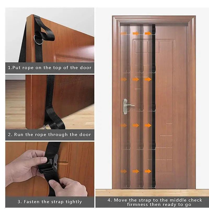 Multifunctional Home Fitness Equipment Elastic Rope Door Pull Strap