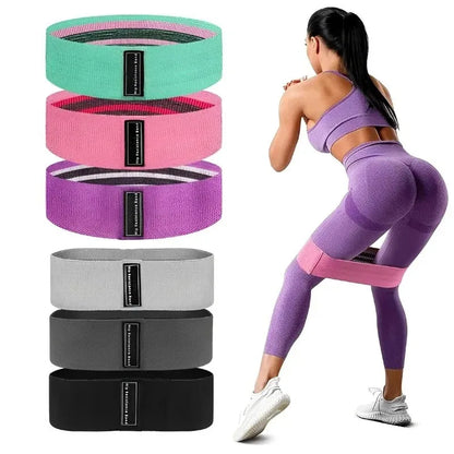 3Pcs Fabric Resistance Hip Booty Bands Glute Thigh Elastic Workout