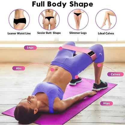 3Pcs Fabric Resistance Hip Booty Bands Glute Thigh Elastic Workout