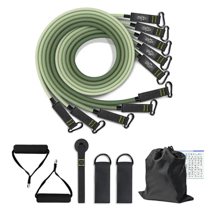 Fitness Resistance Bands Set Yoga 5 Tube Workout Bands Home Exercise