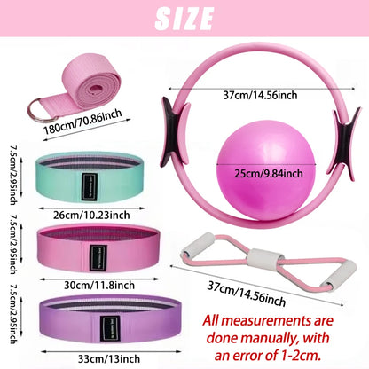NEW Pilates Ball And Ring Set Pilates Fitness Ring Resistance Band