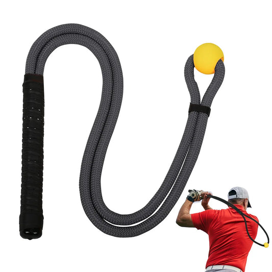 Golf Swing Rope Training Aid Fitness Equipment Trainer With Eva Ball