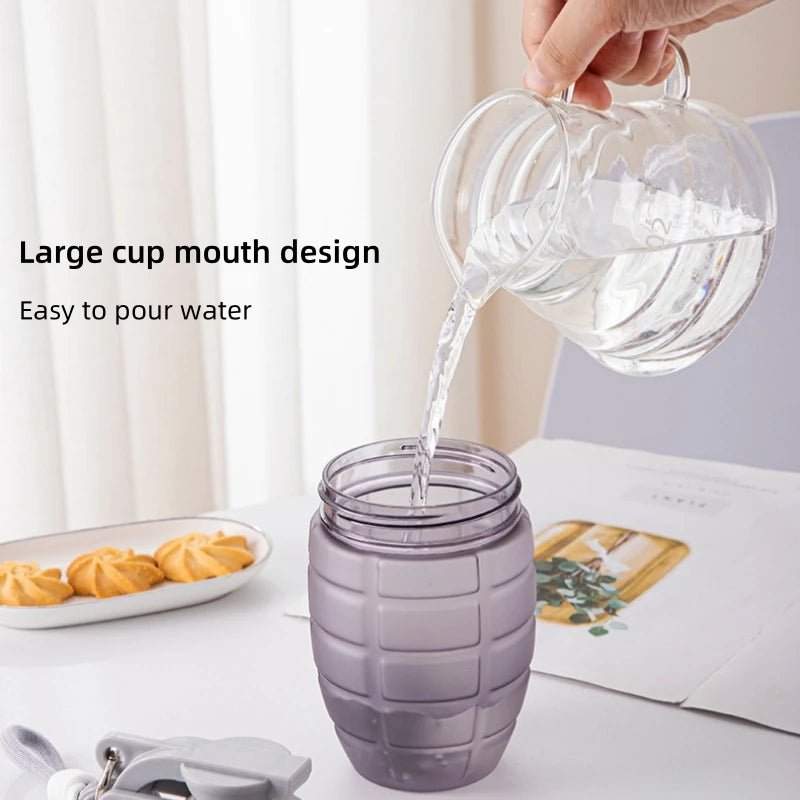 600ml Fitness Sports Water Bottle 1-2pcs Simple Shaker Cup Protein