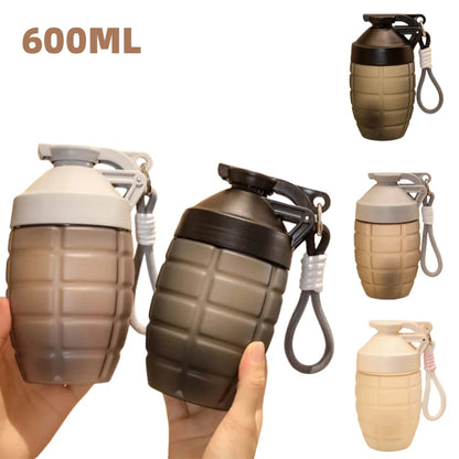 600ml Fitness Sports Water Bottle 1-2pcs Simple Shaker Cup Protein