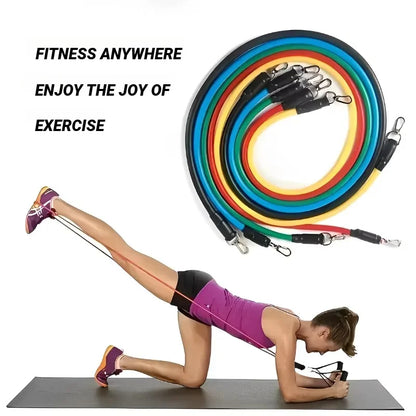 11pcs/Set Pull Rope Resistance Bands Portable Fitness Equipment Ankle