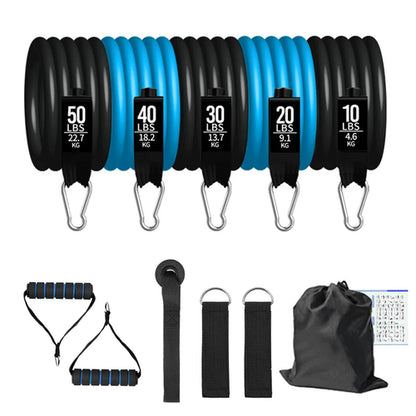 Fitness Resistance Bands Set Yoga 5 Tube Workout Bands Home Exercise