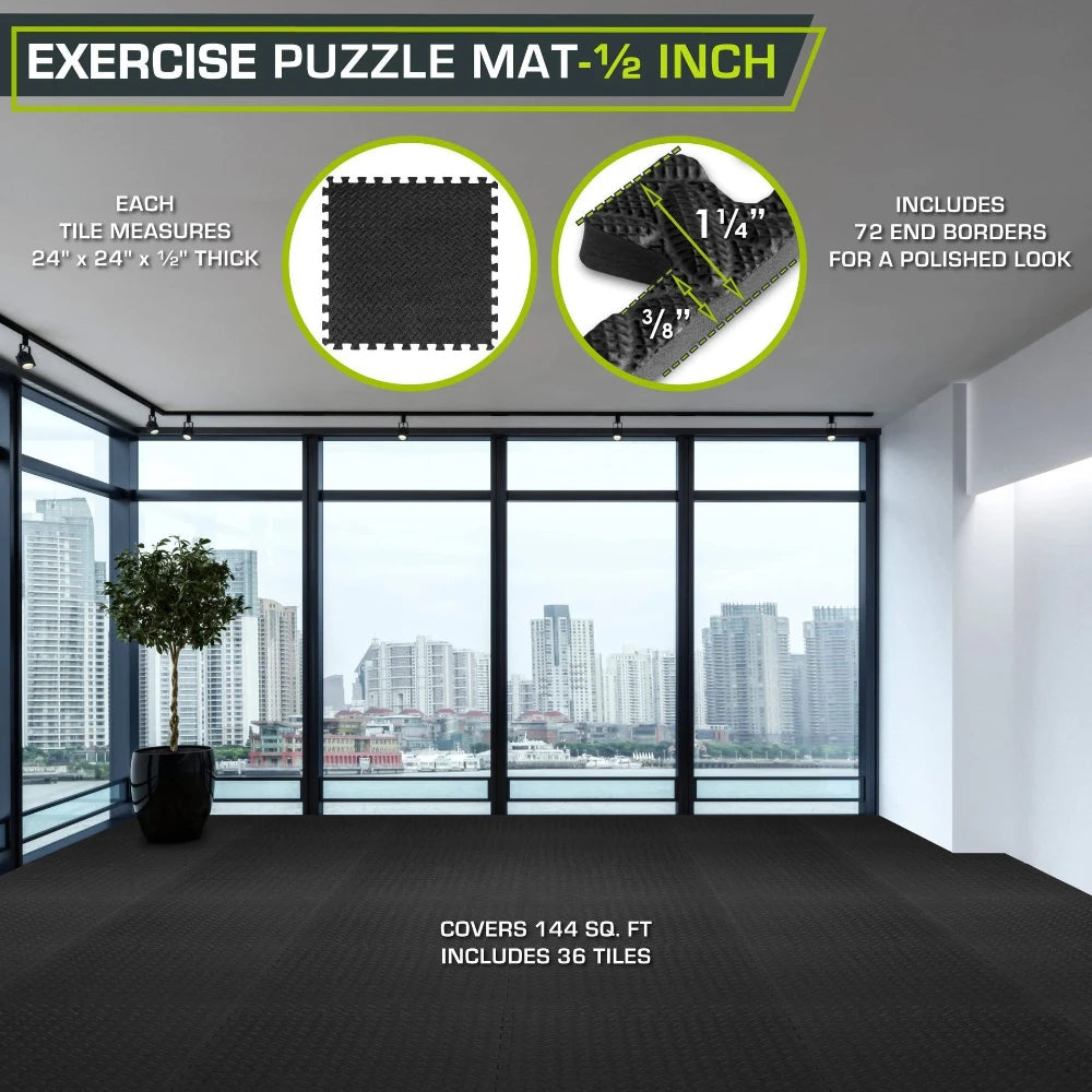 16 Piece Fitness Yoga Mat Soft EVA Foam Puzzle Mat Non Slip