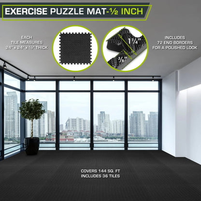 16 Piece Fitness Yoga Mat Soft EVA Foam Puzzle Mat Non Slip