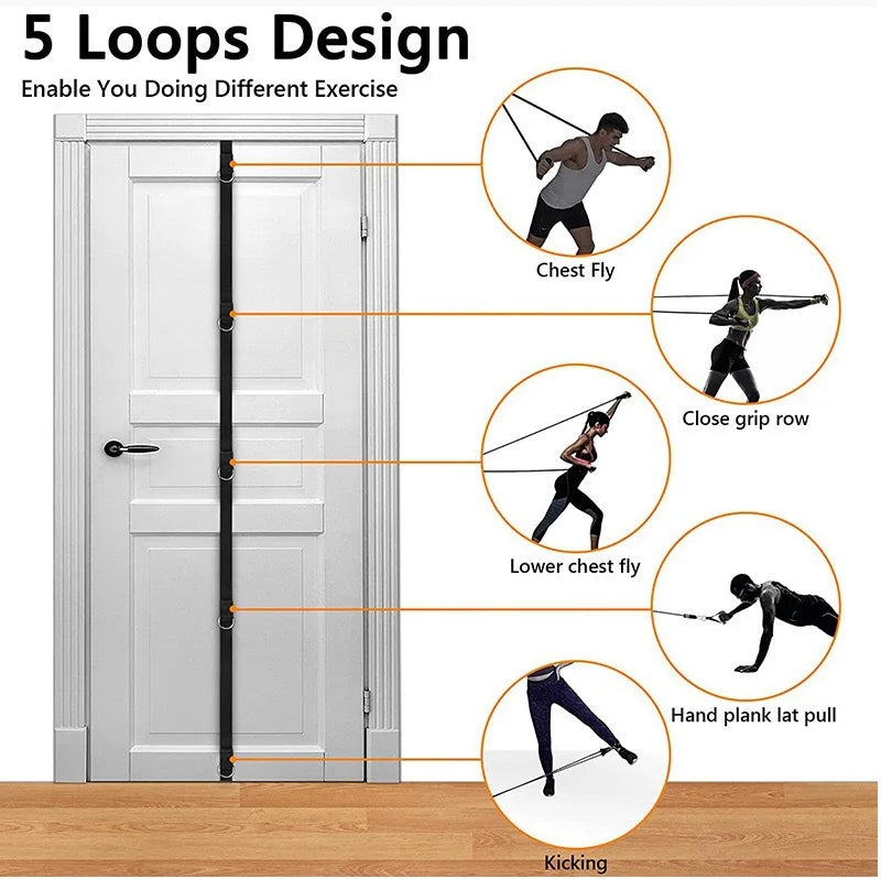 Multifunctional Home Fitness Equipment Elastic Rope Door Pull Strap