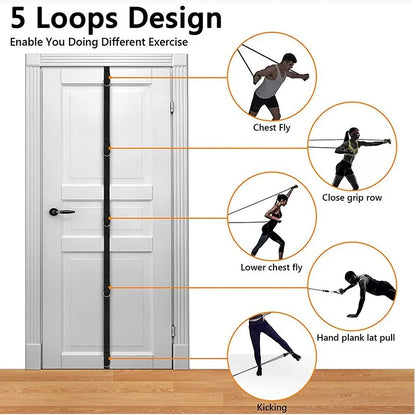 Multifunctional Home Fitness Equipment Elastic Rope Door Pull Strap