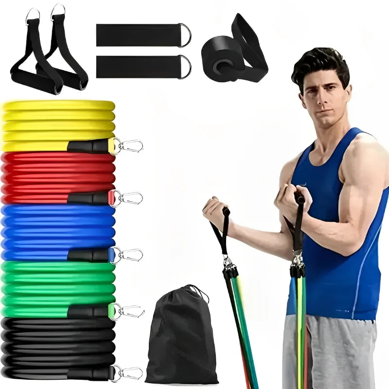 11pcs/Set Pull Rope Resistance Bands Portable Fitness Equipment Ankle