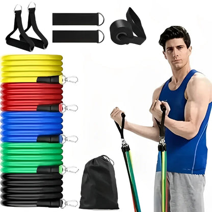 11pcs/Set Pull Rope Resistance Bands Portable Fitness Equipment Ankle