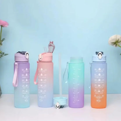 300ml/750ml/2L Water Bottle Motivational Sport Water Bottle Leakproof
