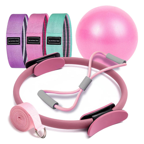 NEW Pilates Ball And Ring Set Pilates Fitness Ring Resistance Band