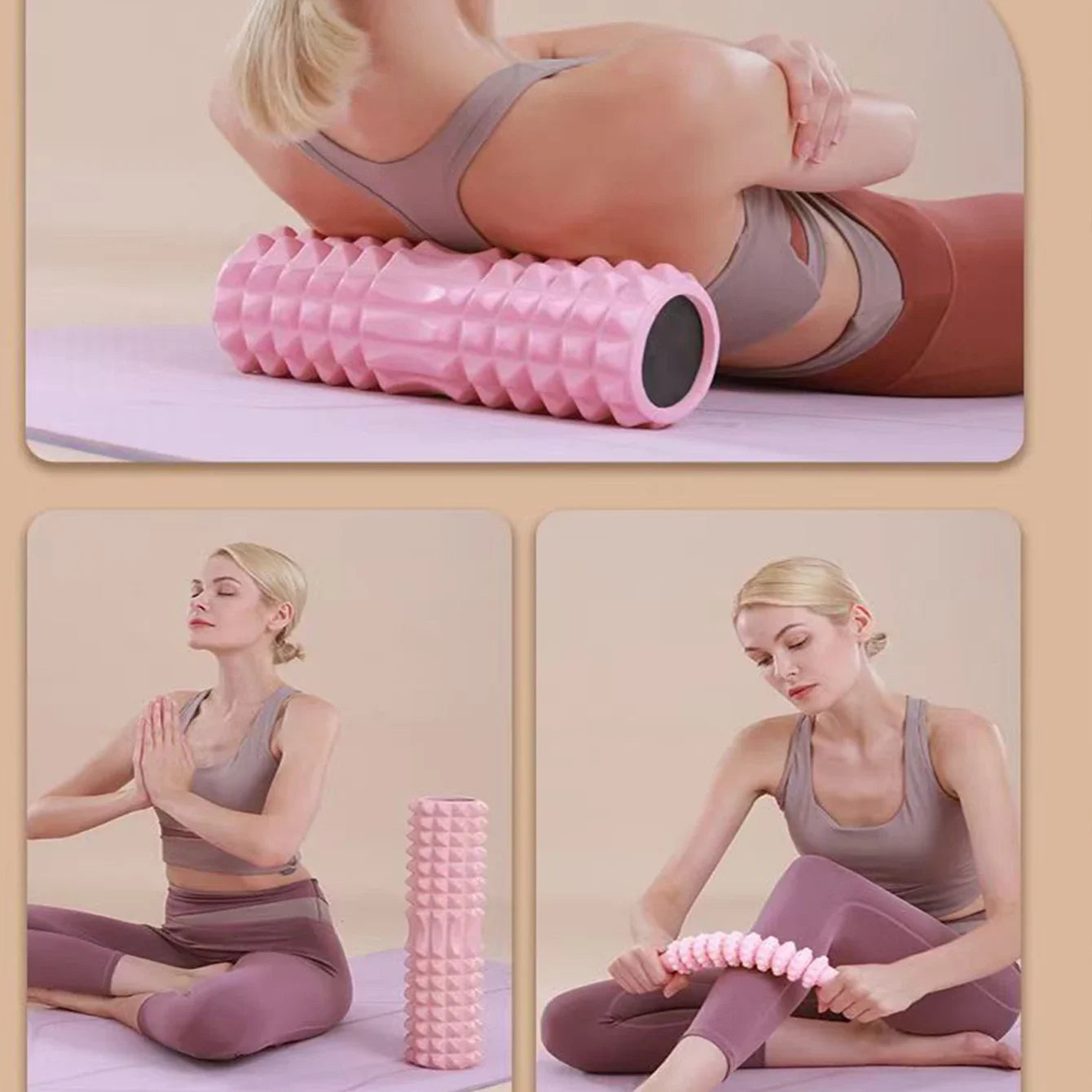 45cm High Density Foam Roller Yoga Column Deep Massage Fitness