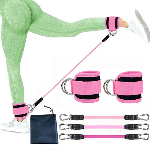Ankle Straps Resistance Bands Set Fitness Workout Exercise Equipment