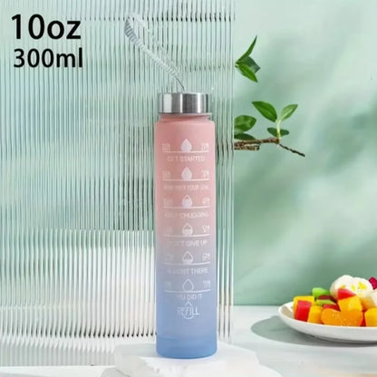 300ml/750ml/2L Water Bottle Motivational Sport Water Bottle Leakproof