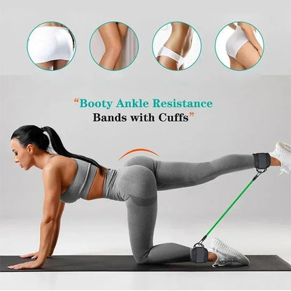 Ankle Straps Resistance Bands Set Fitness Workout Exercise Equipment