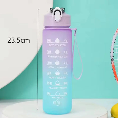 300ml/750ml/2L Water Bottle Motivational Sport Water Bottle Leakproof