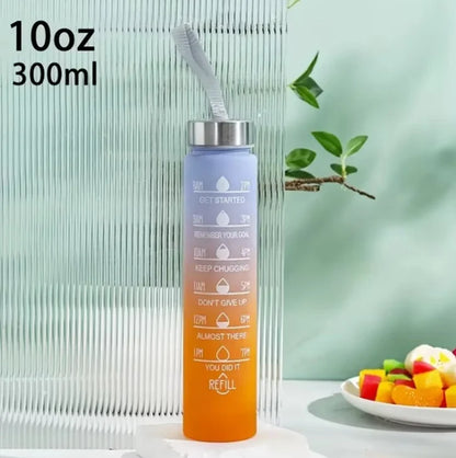 300ml/750ml/2L Water Bottle Motivational Sport Water Bottle Leakproof