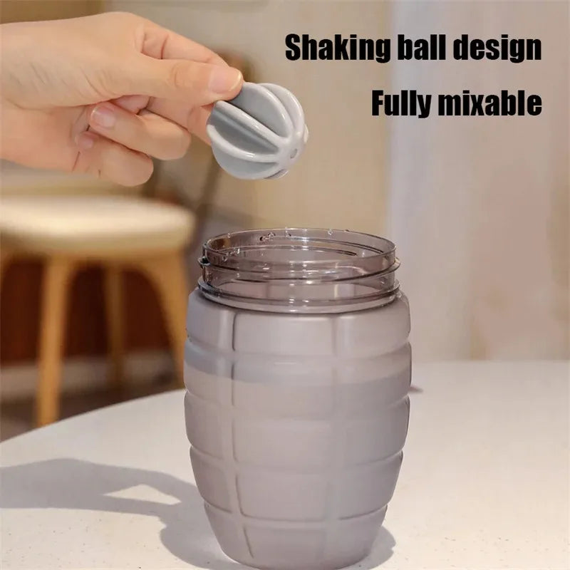 600ml Fitness Sports Water Bottle 1-2pcs Simple Shaker Cup Protein