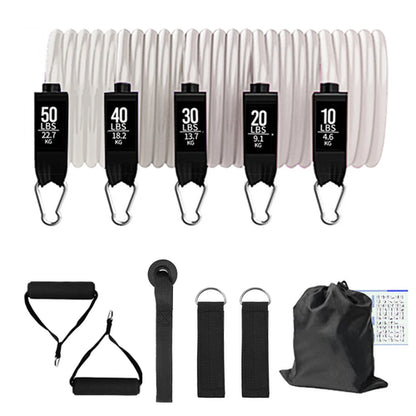 Fitness Resistance Bands Set Yoga 5 Tube Workout Bands Home Exercise