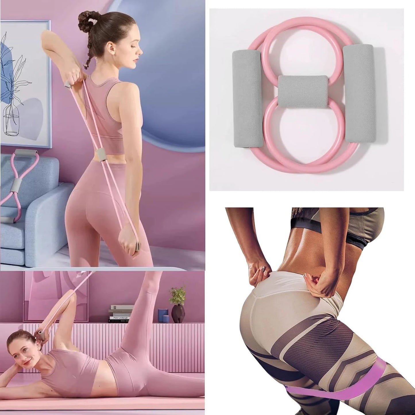 NEW Pilates Ball And Ring Set Pilates Fitness Ring Resistance Band
