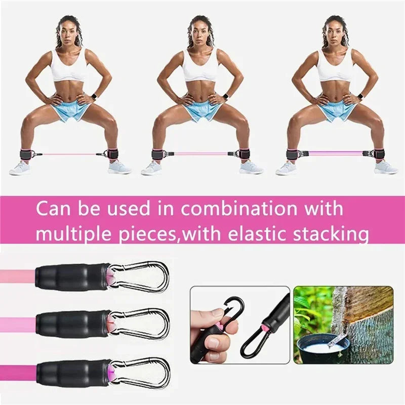 Ankle Straps Resistance Bands Set Fitness Workout Exercise Equipment