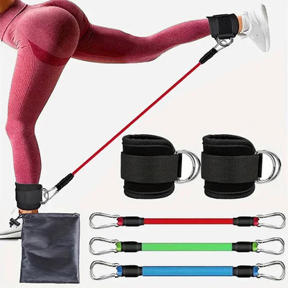 Ankle Straps Resistance Bands Set Fitness Workout Exercise Equipment