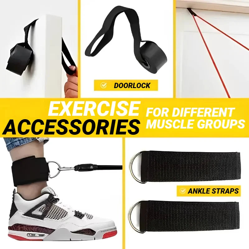 11pcs/Set Pull Rope Resistance Bands Portable Fitness Equipment Ankle