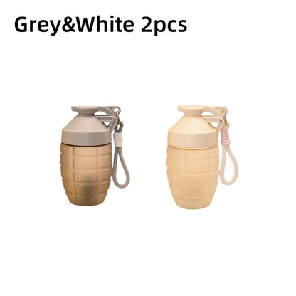 600ml Fitness Sports Water Bottle 1-2pcs Simple Shaker Cup Protein