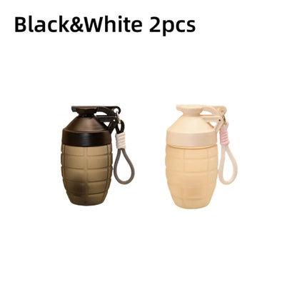 600ml Fitness Sports Water Bottle 1-2pcs Simple Shaker Cup Protein
